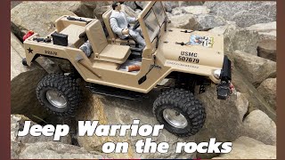 Traxxas TRX4 Jeep Warrior im Felsenland #crawler #rccar #rockcrawler #crawlerpark #hobbywingfusion