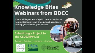 Knowledge Bites: Submitting your project to the CEDS/RPP