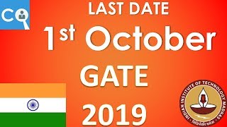 GATE 2019 Form Filling Details | Notification