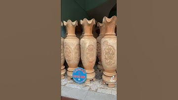 Lộc bình đục tứ quý gỗ xà cừ hàng mộc cực đẹp cao 1m60. rẻ bền đẹp-chỉ 11 triệu 1 cặp hoàn thiện