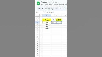 How to Calculate Percentage Increase in google sheets