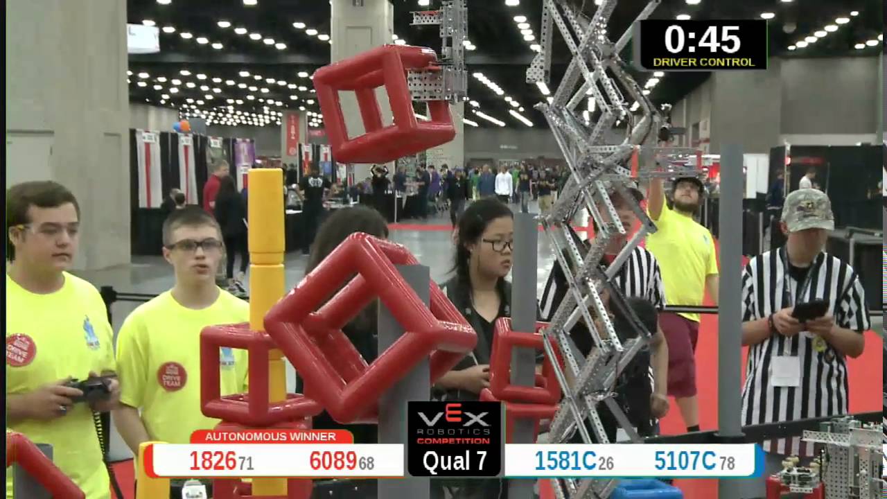 2015 VRC Math Q7 - 1826 6089 vs 1581C 5107C - 65 to 28 - VEX Worlds 2015 - Math Division