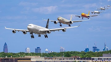 🇩🇪 FRANKFURT MAIN Airport Plane Spotting + Aircraft & Flight Route Information Subtitles !