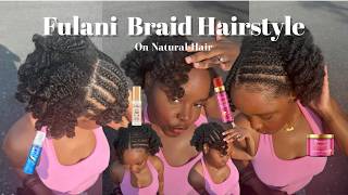 Fulani Braid Hairstyle | Natural Hair | BEGINNER FRIENDLY  | EASY PROTECTIVE STYLE screenshot 2