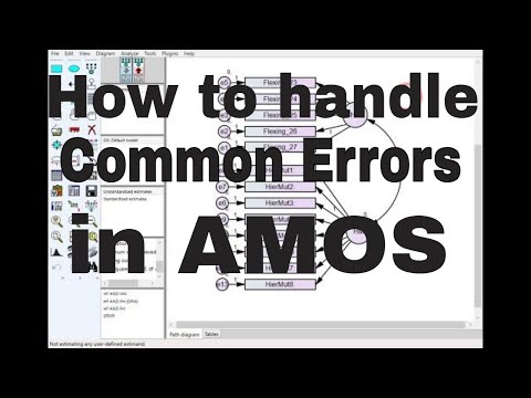 How to handle common errors in AMOS