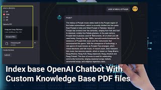 Index base  AI chatbot with custom knowledge base using chatgpt, LLAMA index Langchain & Streamlit