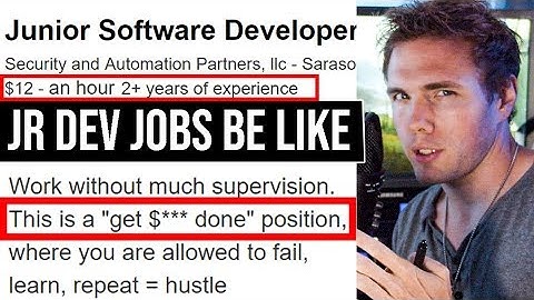 GARBAGE PROGRAMMING JOBS 3 | Jr. Developers #grindreel