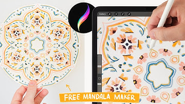How to draw Mandalas in procreate (the easy way). FREE mandala maker tool for procreate