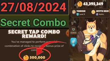 Memefi Daily Secret Combo 27 Aug 2024 | today memefi 5,00,000 coin