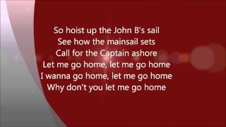 Video thumbnail of "The Beach Boys - Sloop John B (I wanna go Home) LYRICS"