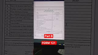How to fill Part B of Form 121 #incometaxform #15g #15h #form121