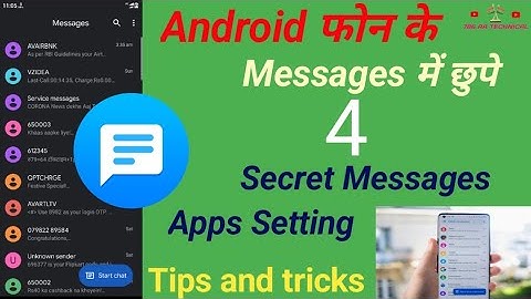 4 Secret Messages🔥 App Setting ||Top 4 Google🔥 message app setting| Message app setting kaise karen