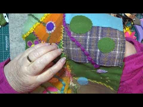 Simple Slow Stitching - Slow Stitch using scrap fabric and simple stitches.  