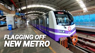 FLAGGING OFF NEW TRAINS OF KOLKATA METRO