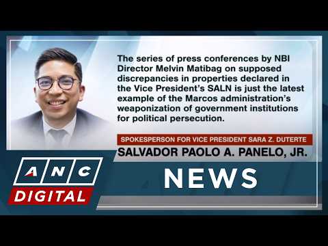 VP Duterte spokesperson: NBI report on alleged property misdeclarations part of a smear campaign