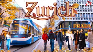 Walking Slowly Through Zurich As Winter Takes Over  Switzerland Walking Tour 