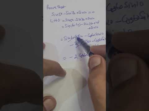 Prove trigonometric question