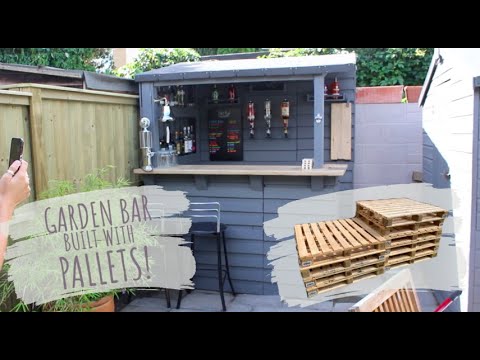 GARDEN BAR MADE FROM PALLETS - LOCKDOWN DIY - YouTube