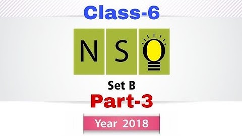 NSO Class-6 2018 Question paper with answers.