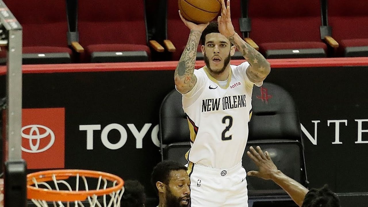 Lonzo Ball Career High 8 3s vs Rockets 27 Pts! 202021 NBA