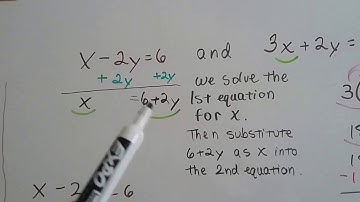 Algebra I #8.2a, Substitution Method - substitute for a variable