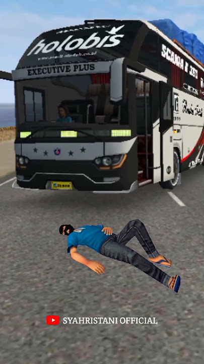 Maling bertopeng ditabrak cewenya sendiri #bussid