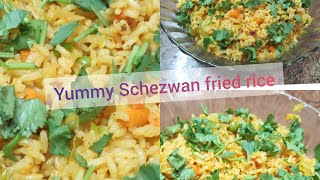 Yummy Schezwan fried rice # फ्राइड राइस # सेजवान राइस # lunch box recepi # Schezwan pulao # easy way