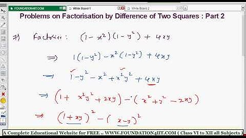 Problems on Factorisation by Difference of Two Squares - Part 2 || Class 9 Maths ICSE ||