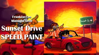 FrankJavCee & Midnight Drift SUNSET DRIVE Speed Paint
