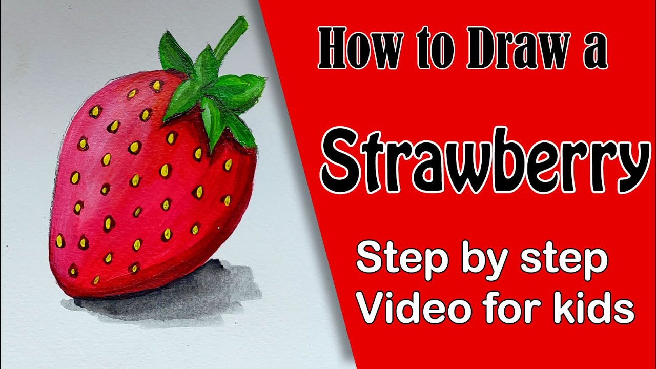 Strawberry Drawing How to draw easy strawberry Drawing step by step