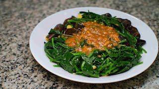 麻醬菠菜雲耳粟米/Sesame Sauce Spinach, Fungus and Corn