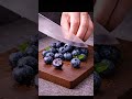 Crunchy Blueberry Cutting Sounds | AI ASMR