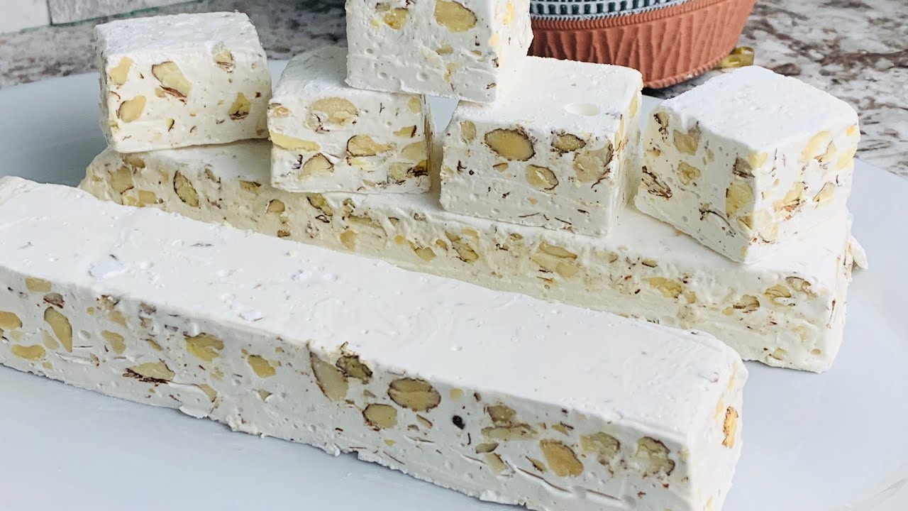 Nougat //DZ/👌/👍نوقة بيضاء نوقة منزلية معلكة بكل تفاصيلها و بأنجح طريقة