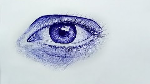 How to draw realistic eye with Pen | for beginners