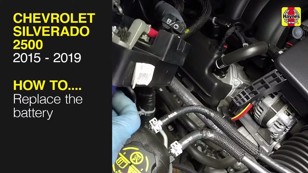 Chevrolet Silverado 2500 (2015 - 2019) - Replace the battery - YouTube