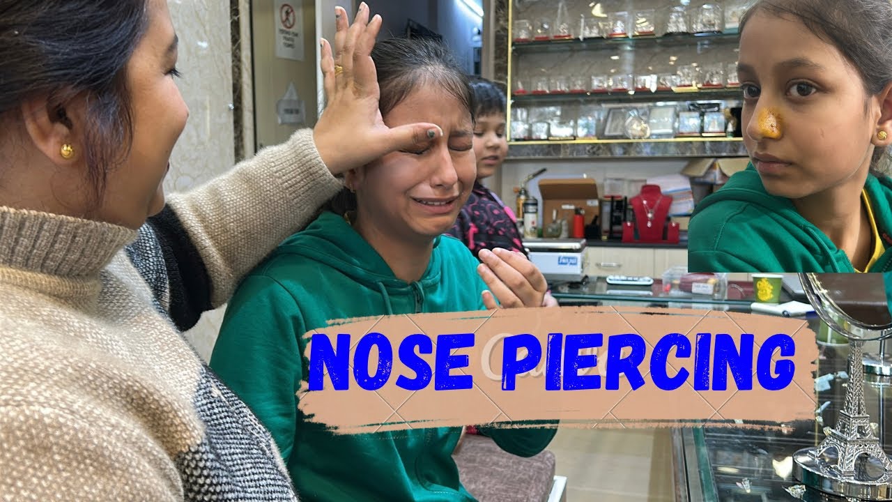 Duggu ko aaya Rona 😔 || nose piercing 