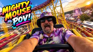RIDING THE MIGHTY MOUSE ROLLER COASTER! 🎢 NYS Fair Coaster POV