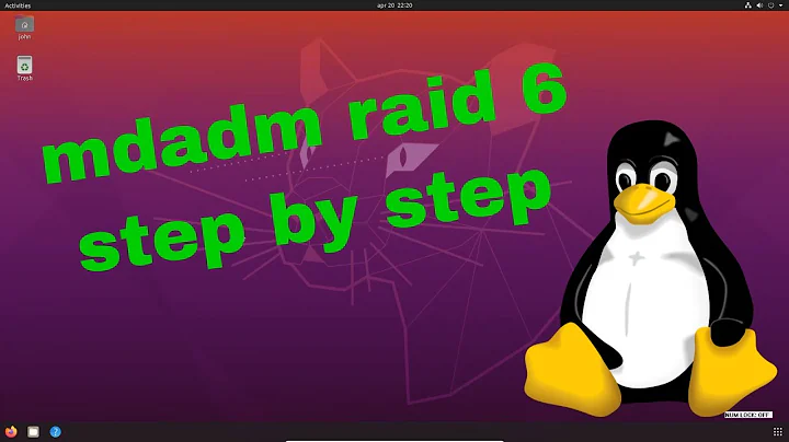 Ubuntu 20.04 mdadm raid6 step by step