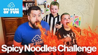 Spicy Noodles Challenge 🔥Uploads of Fun