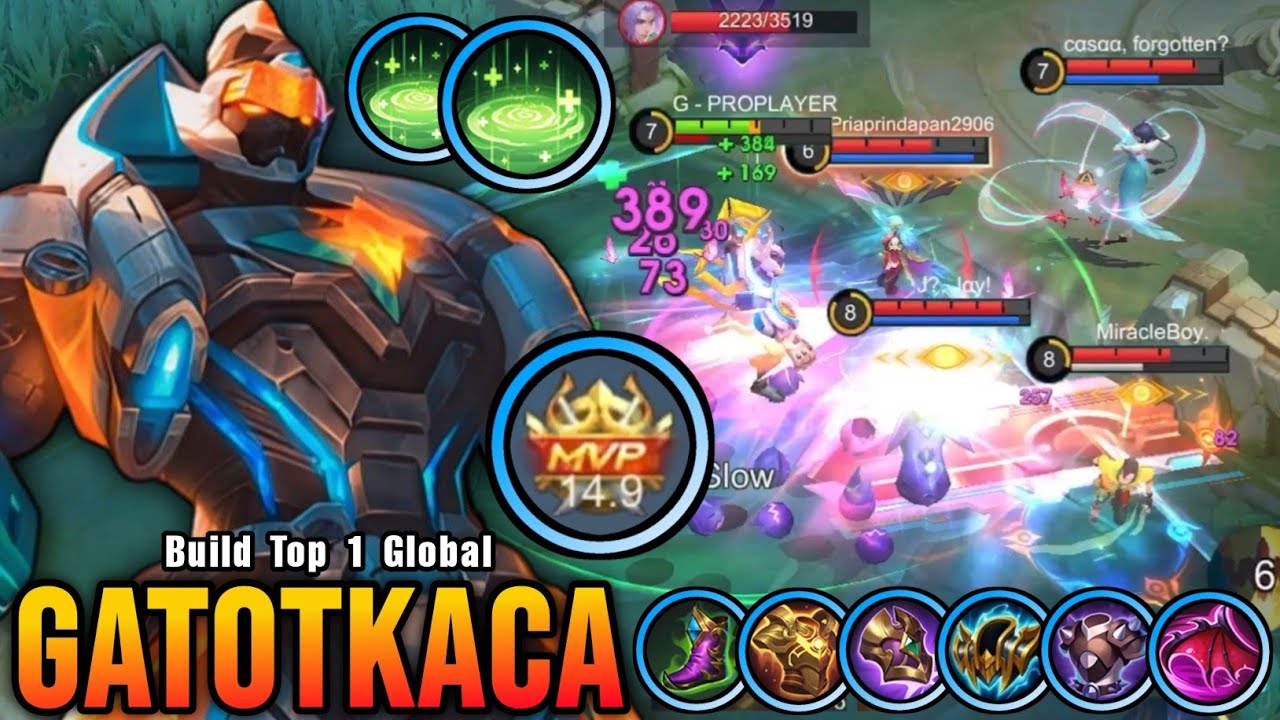 MVP 14.9 Points!! Super Tank Gatotkaca 100% Annoying!! - Build Top 1 Global Gatotkaca ~ MLBB
