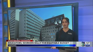 Educators, workers rally for equitable budget