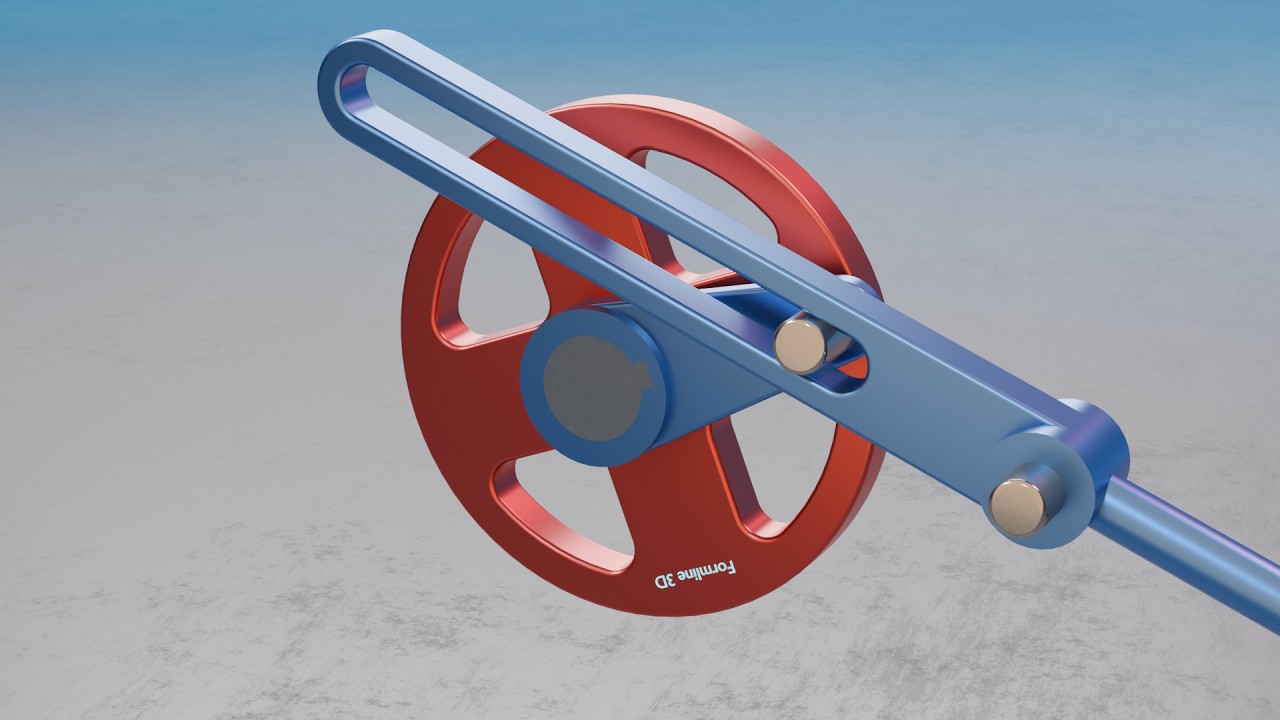 #100 Quick Return Crank Motion – 507 Mechanical Movements 3D Animation