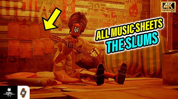 EASY GUIDE: All MUSIC SHEETS found in The Slums (Meowlody Trophy) | Stray Trophy Guide