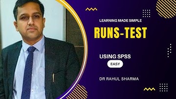 Runs Test of Randomness | SPSS | The Rahul Academy | TRA