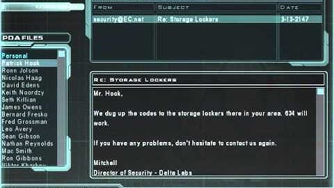 Doom 3 RoE - Patrick Hook PDA