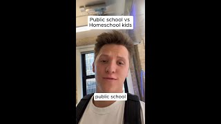 Homeschool vs Public School #students #schoollife #funny