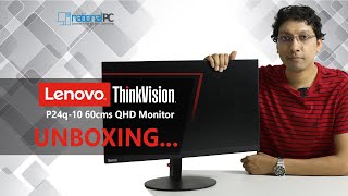 Lenovo ThinkVision P24q-10 IPS 2K WQHD Borderless Monitor review and unboxing (Hindi)