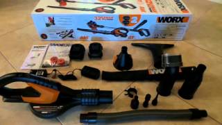Worx 32V 120MPH Lithium Ion Blower 32V MaxLithium Cordless WORX AIR Blower / Sweeper PART 2
