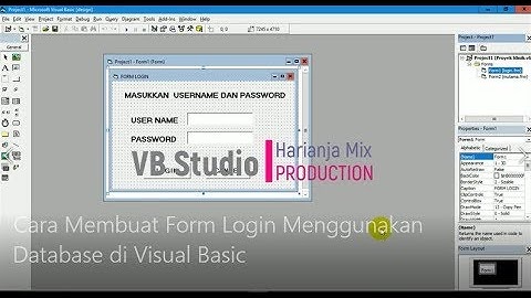 Cara Membuat Form Login Menggunakan Database di Visual Basic