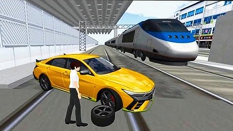 CRAZY TRAIN CROSSING ACCIDENT in 3D Driving Class 2 | Yellow Sports Car Crash Gameplay |